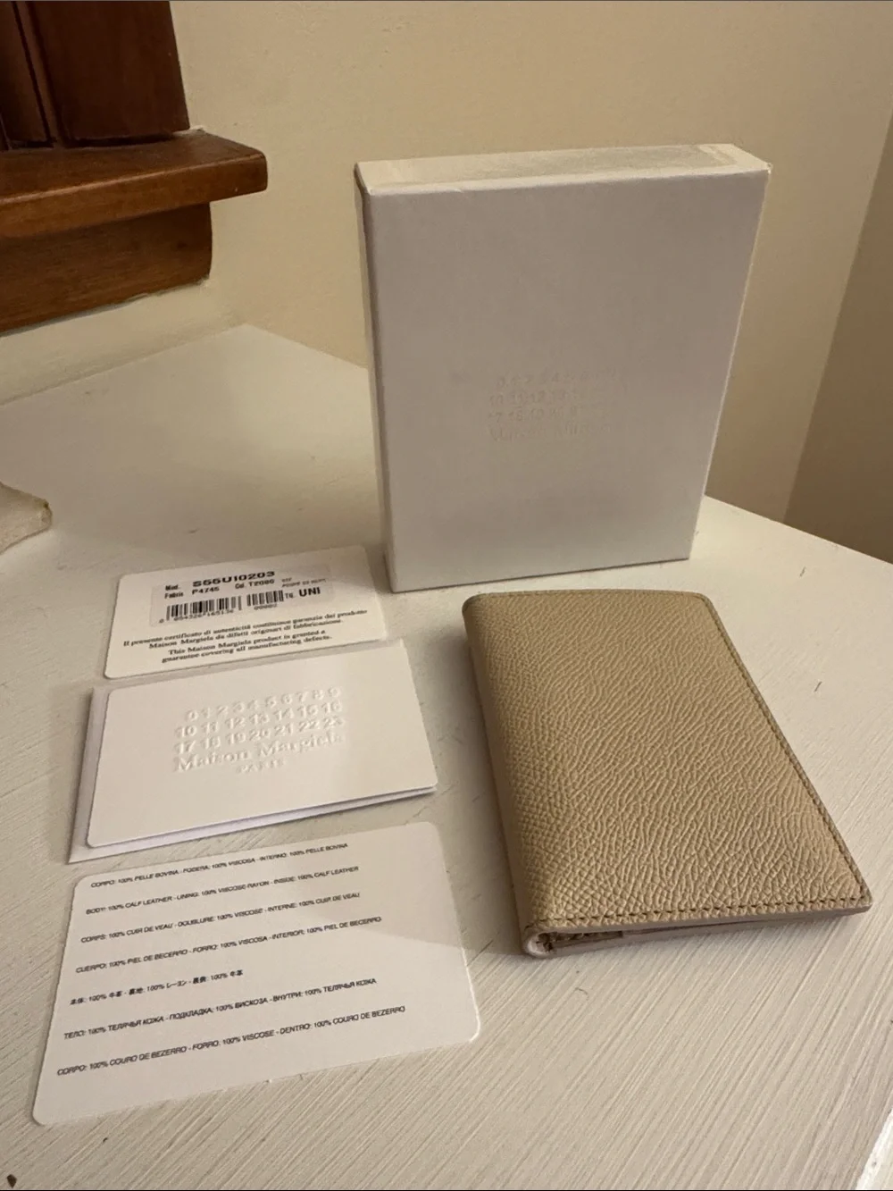 MAISON MARGIELA Beige Calfskin Wallet